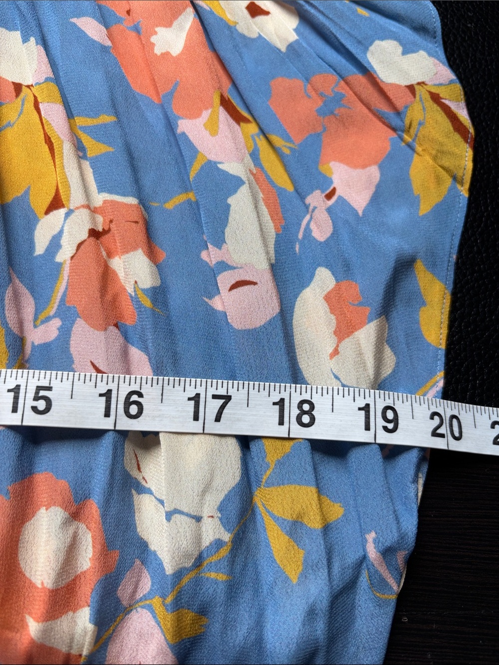 Shoshanna Peony Dress Slate Blue Multi Maxi Floral side shoulder tie belt Sz 10 - Picture 13 of 15